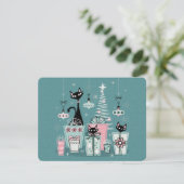 Kat Kerstmis II sxZ ©studioxtine Kaart (Staand voorkant)