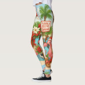 Kat Kerstmis Zomer Juli Pool Party Leggings (Links)