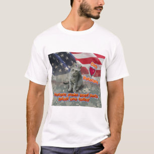 Kat keurt veteraan voor een leven lang vriend goed t-shirt