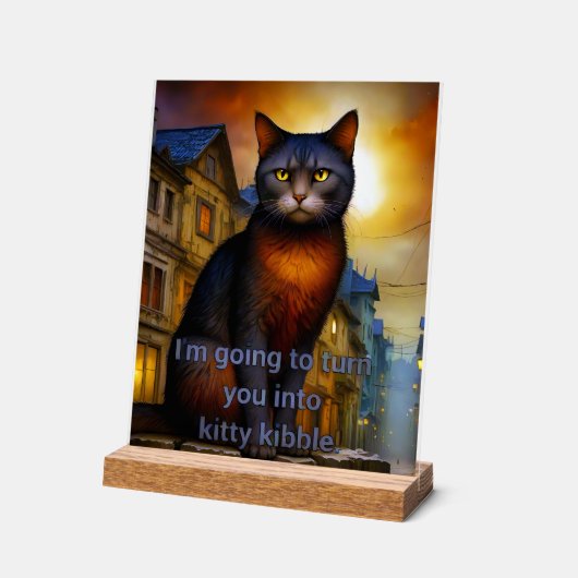 Kat Kibble Acryl Bord (Hoek)