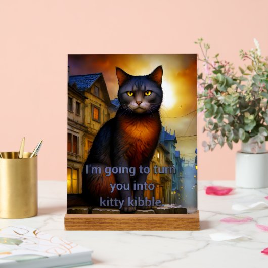 Kat Kibble Acryl Bord (Huwelijk)