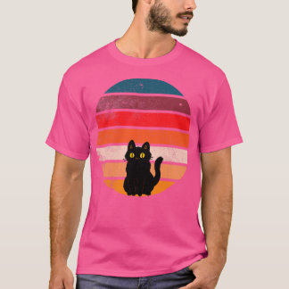 Kat kijken naar zonsondergang 4 t-shirt