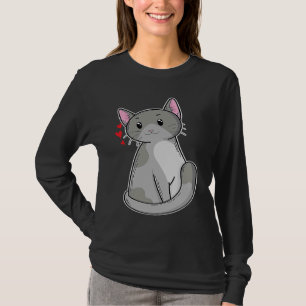 Kat kijkt verliefd op meester t-shirt