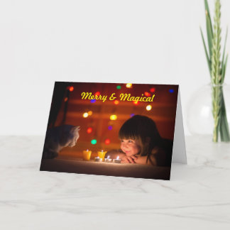 Kat & Kind Kerstgroet Feestdagen Kaart