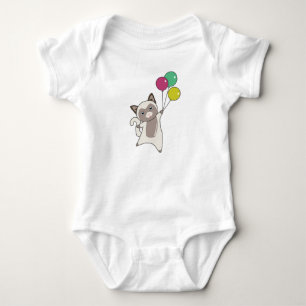 Kat Kitten Balloons luiden Kinderen dieren Romper