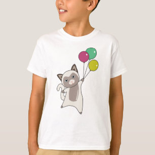 Kat Kitten Balloons luiden Kinderen dieren T-shirt
