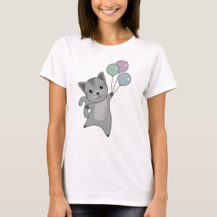 Kat Kitten Balloons luiden Kinderen dieren T-shirt