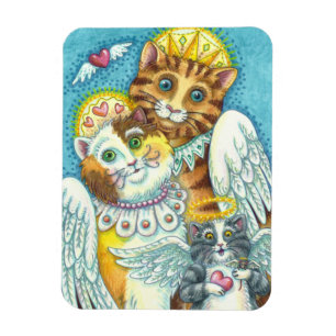 KAT-, KITTEN- EN MUISANGELS IN HEAVEN-, HALO- EN W MAGNEET