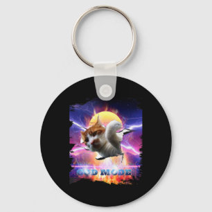 Kat Kitten Gebarsten Muur Gamen Gamer God Modus Gr Sleutelhanger