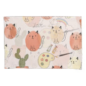 Kat kitten katten: schattig dierpatroon kussensloop (Voorkant)