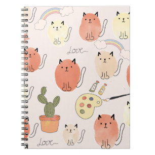 Kat kitten katten: schattig dierpatroon notitieboek