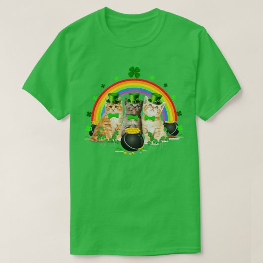 Kat Kitten Lover Irish Cat St Patricks Day T-shirt (Design voorkant)