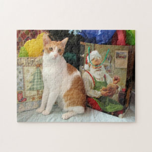 Kat / Kitten Puzzle - Kerstmis in Kagan Legpuzzel