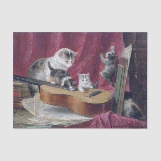 Kat & Kittens · Henriette Ronner-Knip (1821-1909) Tissuepapier (Voorkant)
