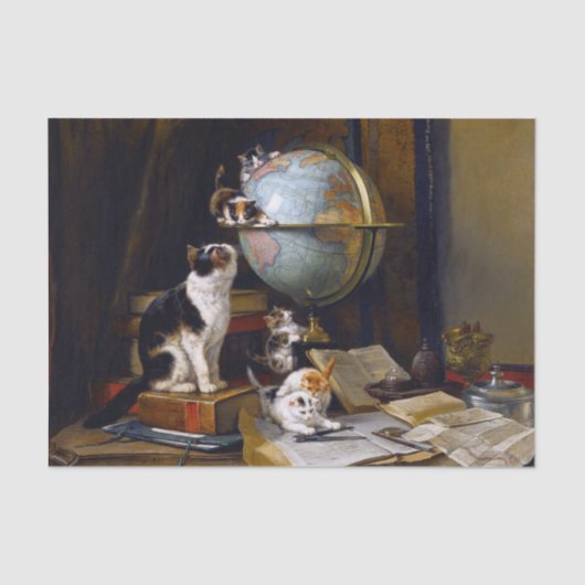 Kat & Kittens · Henriette Ronner-Knip (1821-1909) Tissuepapier (Voorkant)