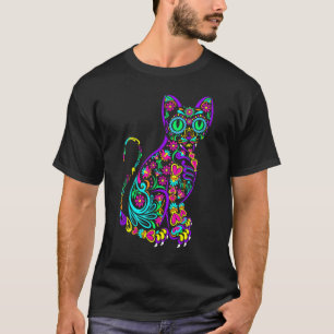 Kat Kitty Kitten Pooten Suiker Schedel Calavera Ha T-shirt
