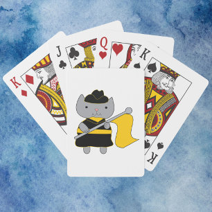 Kat Kleur Garde Uitvoerder Marching Band Zwart Pokerkaarten