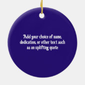 Kat - kleurrijk Calico - eigen tekst achteraan Keramisch Ornament (Achterkant)