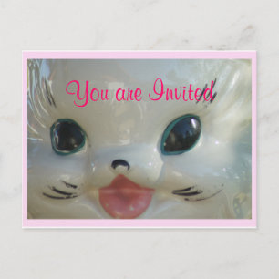 Kat koekje jar 2972 - pas het aan Uitnodiging Briefkaart