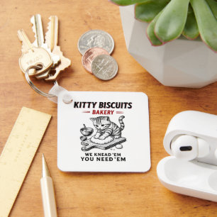 Kat koekjes bakkerij sleutelhanger