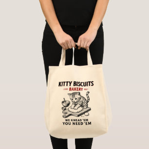 Kat koekjes bakkerij tote bag