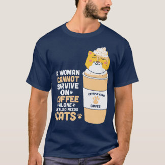 Kat Koffie Grappig T-shirt