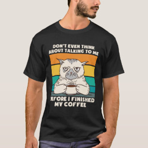 Kat koffie Ik haat mensen koffie kleding T-shirt