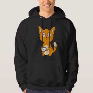 Kat Koffie Kat Late Sleeper Ochtend Groep Koffie D Hoodie