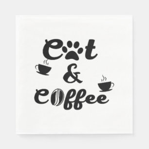 Kat koffie servet