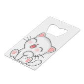 Kat Kredietkaart Flessenopener (Voorkant Gekanteld)