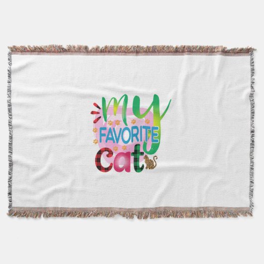 Kat Kunst Mijn favoriete kat Deken (Voorkant)