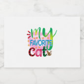 Kat Kunst Mijn favoriete kat Sparkling Wijnetiket (Enkel label)