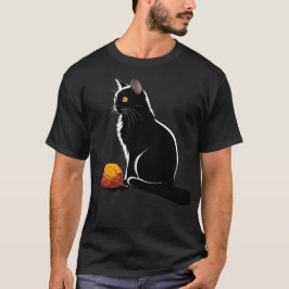 Kat Kunstwerk - Bloemen Art Kat Motief Dier Kat T-shirt