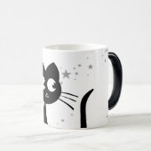 Kat Kuro White Magische Mok (Voorkant rechts)