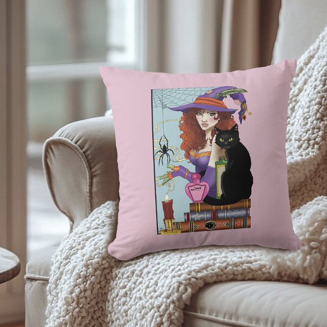 Kat laarzen Heksendrankjes Kussen (Creator heeft geüpload)