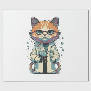Kat Lab gefocust Cadeaupapier