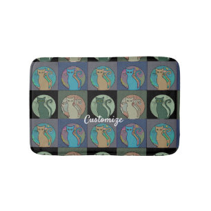 Kat Lady Multi Cats Sitting Thunder_Cove Badmat