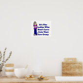 Kat Lady (niet gek) Poster (Keuken)