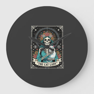 Kat Lady Skelet Tarot Bloem Gothic Grote Klok