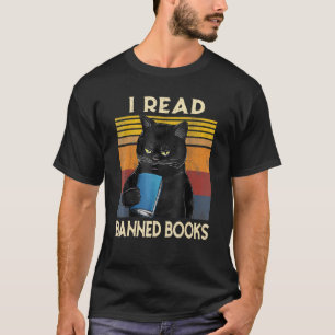 Kat Lees Verboden Boeken Boekenwurmen Lezen Boek 4 T-shirt
