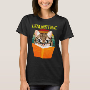 Kat Lees Verboden Boeken Boekenwurmen Lezen Boek T-shirt