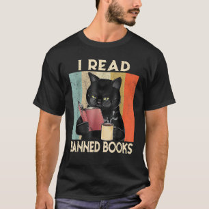 Kat Lees Verboden Boeken Funny Boekenwurmen Lezen  T-shirt