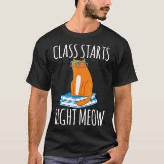 Kat leraar klasse start recht gemiddelde katten bo t-shirt