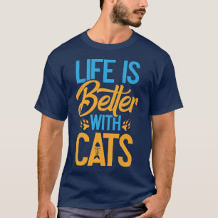 Kat-leven is beter grappige kattendeksels t-shirt