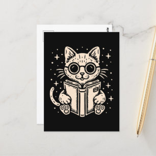 Kat lezen fantasy boek briefkaart