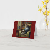Kat lezen kaart (Gele Bloem)