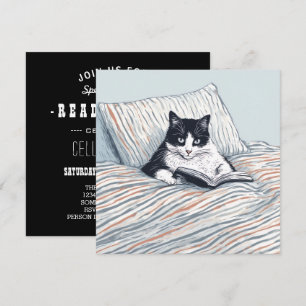 kat lezend in bed kaart