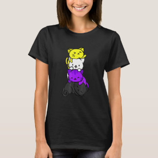 Kat LGB Nonbinaire Vlag Katten LGBQ Pride Maand T-shirt