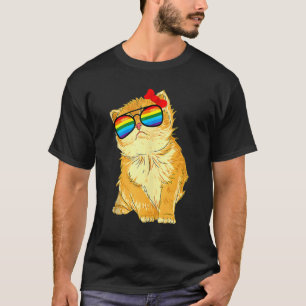 Kat Lgbt Gay Regenboog Pride Vlag T-shirt