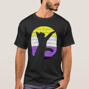 Kat LGBT Nonbinaire Vlag Kitten Non Binair LGBTQ G T-shirt